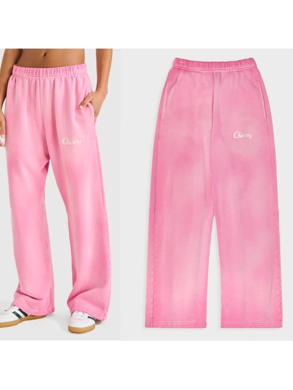 ♡ Cherry LA Classic Parachute Sweatpants Fuchsia Pink